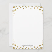 Invitation de la partie d'engagement Gold Heart (Dos)