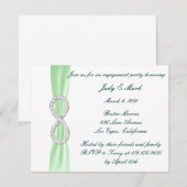 Invitation de la partie d'engagement Green Diamond (Devant / Derrière)