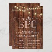 Invitation de la partie d'engagement I Do BBQ (Devant / Derrière)