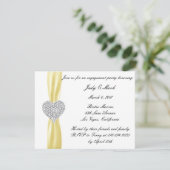 Invitation de la partie d'engagement jaune du coeu (Debout devant)