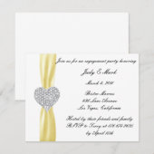 Invitation de la partie d'engagement jaune du coeu (Devant / Derrière)