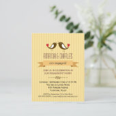 Invitation de la partie d'engagement jaune Lovebir (Debout devant)