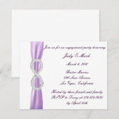 Invitation de la partie d'engagement Lavender Infi (Devant / Derrière)