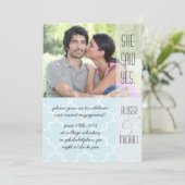 Invitation de la partie d'engagement Light Blue Qu (Debout devant)