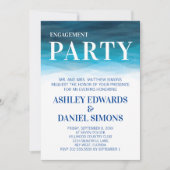 Invitation de la partie d'engagement Mariage Ocean (Devant)