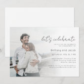 Invitation de la partie d'engagement Mariage photo (Devant / Derrière)