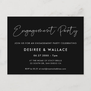 Invitation de la partie d'engagement minimaliste m