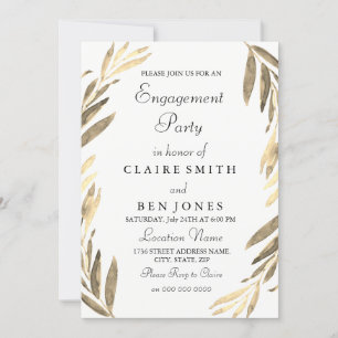 Invitation de la partie d'engagement moderne Elega