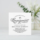 Invitation de la partie d'engagement moderne simpl (Debout devant)