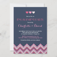 Invitation de la partie d'engagement Navy Blue Pin