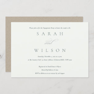 Invitation de la partie d'engagement noir simple S