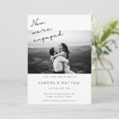 Invitation de la partie d'engagement photo simple (Debout devant)