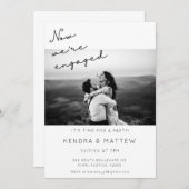 Invitation de la partie d'engagement photo simple (Devant / Derrière)