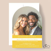 invitation de la partie d'engagement photo simple 