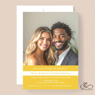 invitation de la partie d'engagement photo simple 
