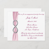 Invitation de la partie d'engagement Pink Infinity (Devant / Derrière)