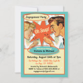 Invitation de la partie d'engagement rétro (Devant)