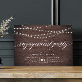 Invitation de la partie d'engagement Rustic String