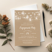 Invitation de la partie d'engagement Rustic String
