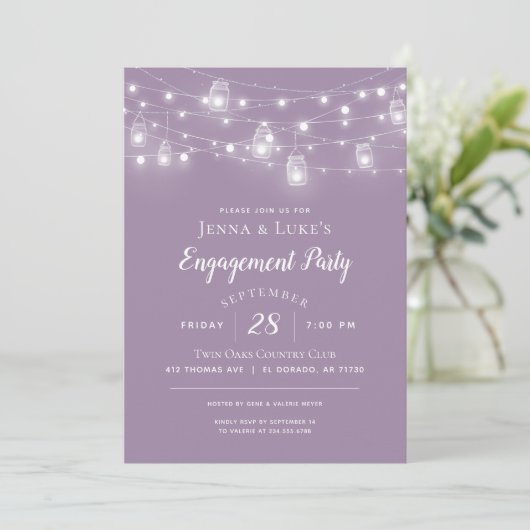 Invitation de la partie d'engagement Rustic String (Debout devant)
