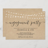 Invitation de la partie d'engagement rustique (Devant / Derrière)