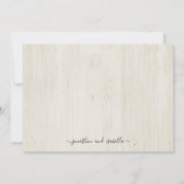 Invitation de la partie d'engagement rustique (Dos)