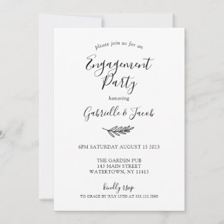 Invitation de la partie d'engagement simple