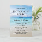 Invitation de la partie d'engagement sur la plage  (Debout devant)