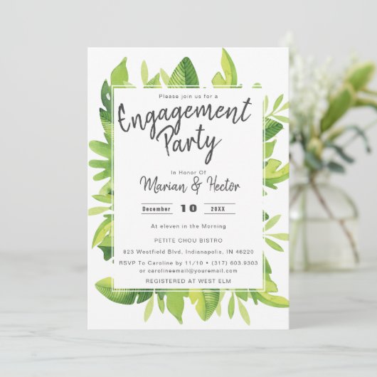 Invitation de la partie d'engagement tropicale de  (Debout devant)