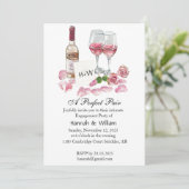 Invitation de la partie d'engagement Verre à vin (Debout devant)