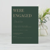 Invitation de la partie d'engagement vert moderne (Debout devant)