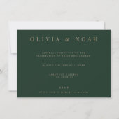 Invitation de la partie d'engagement vert moderne (Devant)
