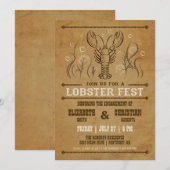 Invitation de la partie d'engagement Vintage au ho (Devant / Derrière)