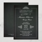 Invitation de la partie d'engagement Vintage du ta (Devant / Derrière)