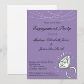 Invitation de la partie d'engagement violet (Devant / Derrière)