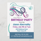 Invitation de la partie des boucles de ruban lunai (Devant / Derrière)