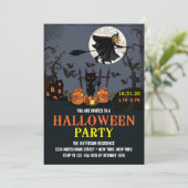 Invitation de la partie d'Halloween Black Sorcière (Debout devant)