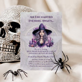 Invitation de la partie d'Halloween Enchanted Purp