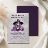 Invitation de la partie d'Halloween Enchanted Purp
