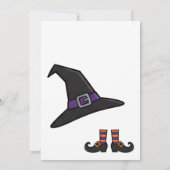 Invitation de la partie d'Halloween sorcière (Dos)