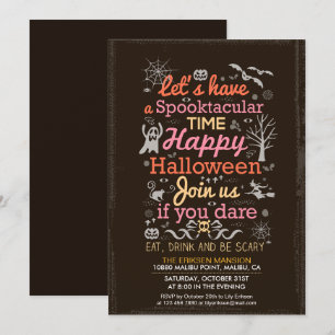 Invitation de la partie d'Halloween Spooktacular