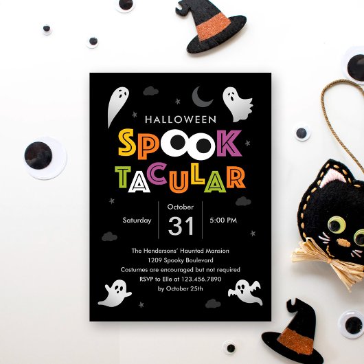Invitation de la partie d'Halloween Spooktacular