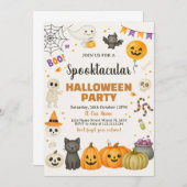 Invitation de la partie d'Halloween Spooktacular (Devant / Derrière)