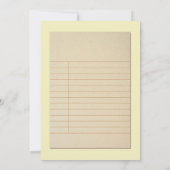 Invitation de la partie du livre de Fête de l'mari (Dos)