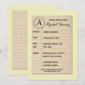 Invitation de la partie du livre de Fête de l'mari (Devant / Derrière)