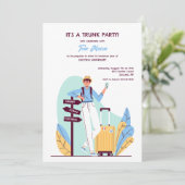 Invitation de la partie du tronc d'arrivée du camp (Debout devant)