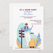 Invitation de la partie du tronc d'arrivée du camp (Devant / Derrière)