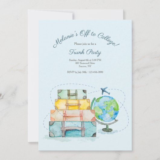 Invitation de la partie du tronc étudiant (Devant)