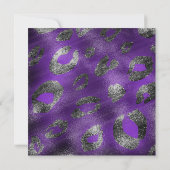 Invitation de la partie Empreinte de léopard viole (Dos)