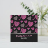 Invitation de la partie Engagement Coeurs rose et (Debout devant)